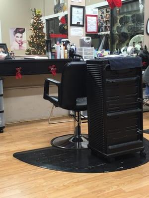 So a typical barber place with a barber chair...Lol!!