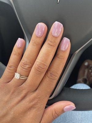 dip powder mani and regular pedi