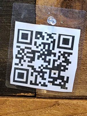 QR scanner of menu