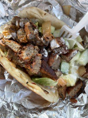 Lamb Gyro on Pita Sandwich