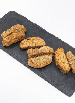 Toasted Almond and Cinnamon Sugar Biscotti