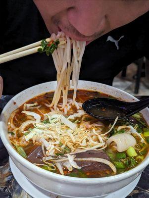 Bun Bo Hue that doesn't taste like bun bo hue but it's filled with goodies!