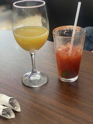 Mimosa and Bloody Mary