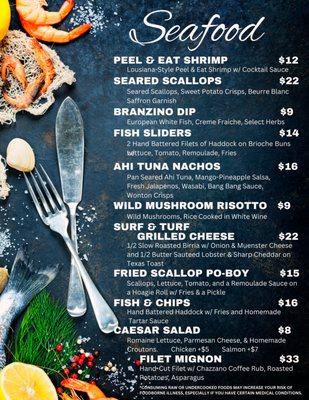 Thursday and Friday are Seafood nights at Downtown Charlie's