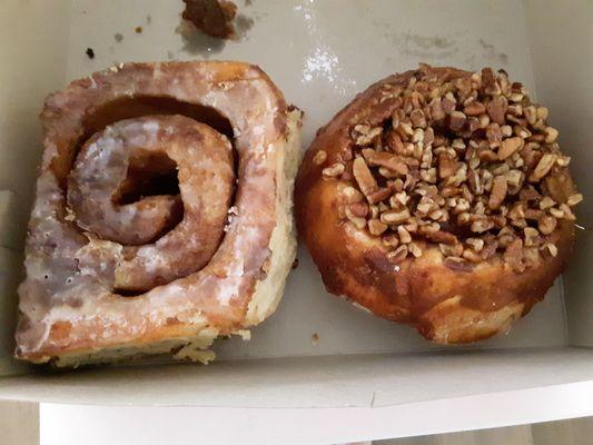 Extras we bought for the next day. Granny's roll and pecan sticky bun