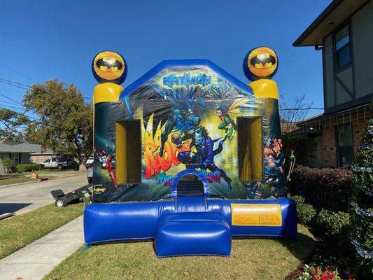 Batman bounce house rental from About to bounce inflatable rentals in New Orleans. 
#batmanparty
#bouncehouserental