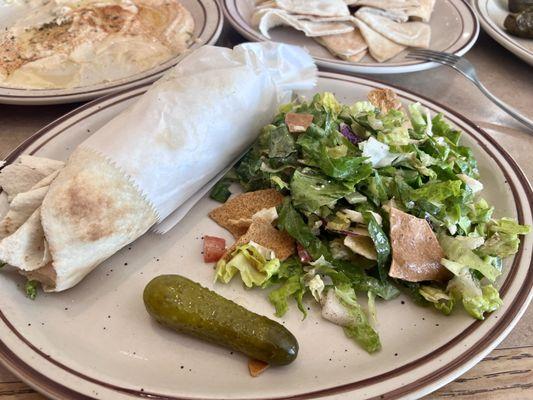 Chicken Gyro with Fattoush Salad