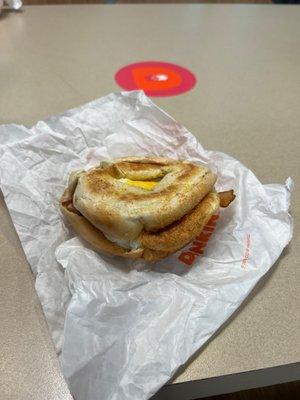 What is this?  I asked for a bagel not a hockey puck.