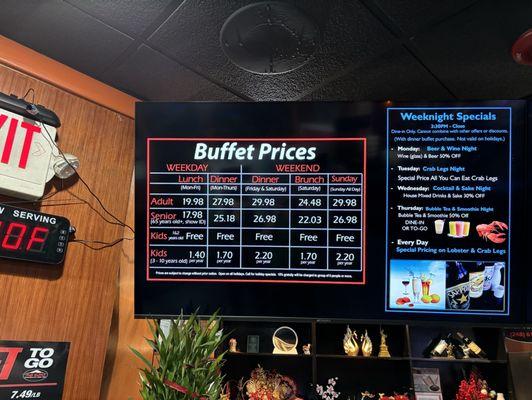 Prices posted