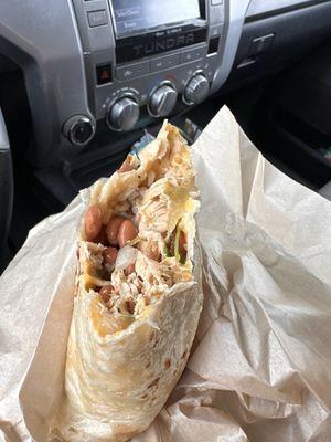 kids size chicken burrito