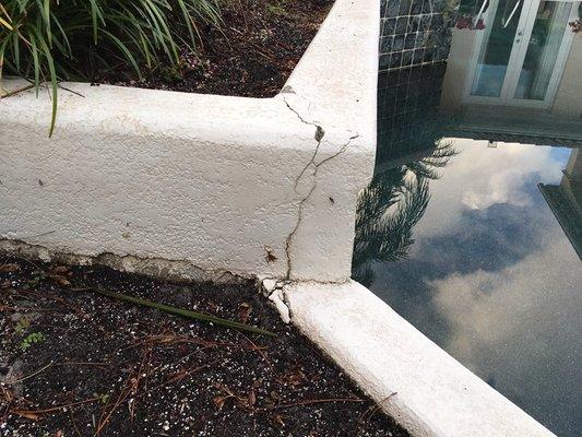 Before Image of a crack repair.