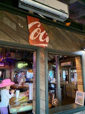 Interior of Restaurant with CocaCola art!