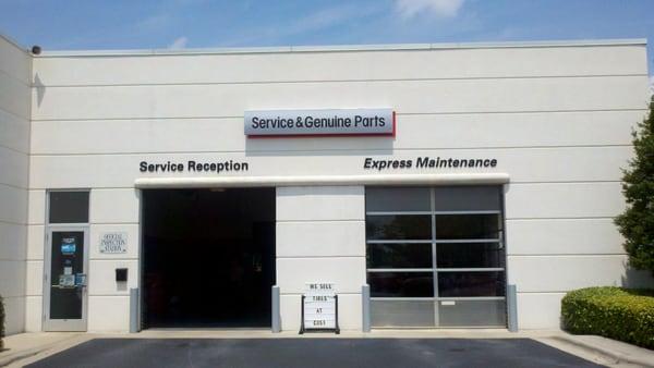 Service Department: Drive right in!