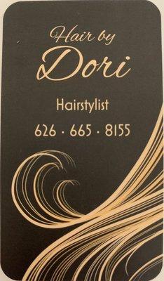 Dori's business card