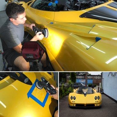 Pagani Zonda S in for a full detail, paint correction, Paint Protection Film application and Ceramic Pro coating