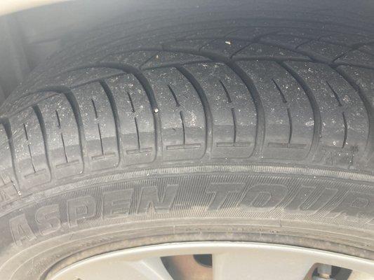 Nail in tire