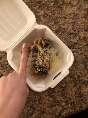 The size of my $8 sushi roll tonight.