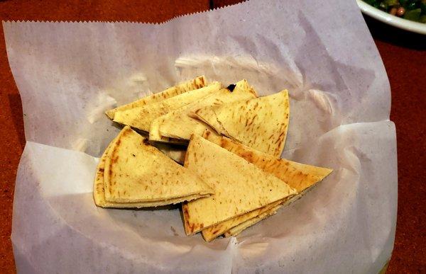 Basket of fresh made Pita.