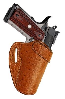 Open top gun holster - Ostrich skin