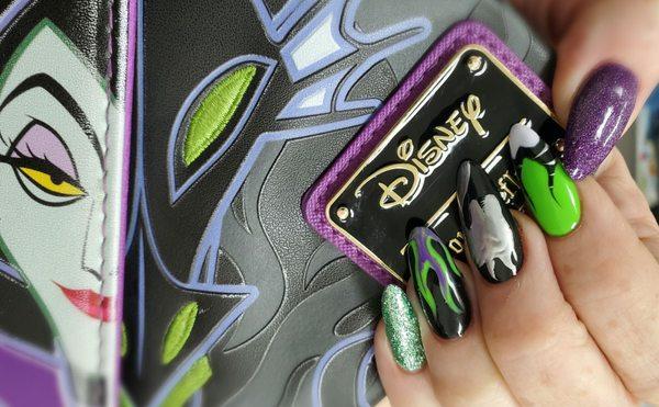 Magnificent Villain inspired nail art