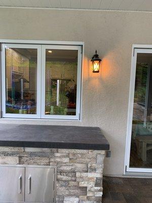 Patio light installation