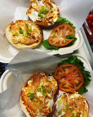 Savory tomato  bagel  time for breakfast