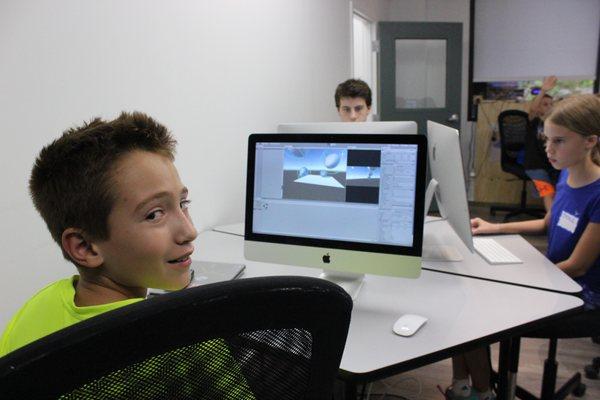 Students making their own 3D video games!