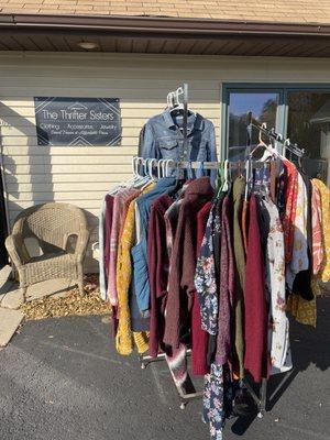 Cute jackets, sweaters, and tops for sale in Rochester Wisconsin.  Most items are less then $20 each.