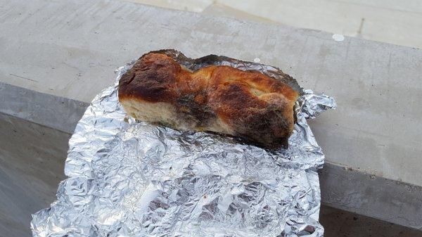 Moldy bread that came with our meal