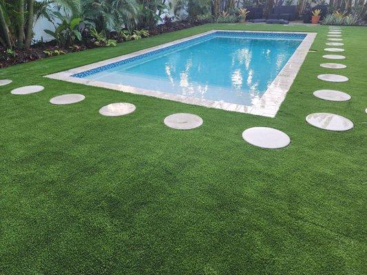 paver and artificial grass installation in tampa