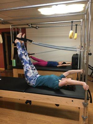 Our Pilates reformer classes are adapted to each participants needs.