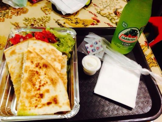 Got me a quesadilla to eat.  Very good and fresh!!!  Reasonable price and authentic. :)