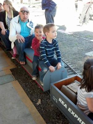 Mini train enthusiasts