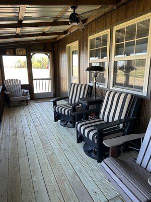 Front porch with rocker/gliders