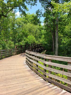 The trail traverses several bridges of varying sizes