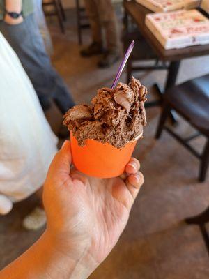 Small chocolate gelato. Actually huge.