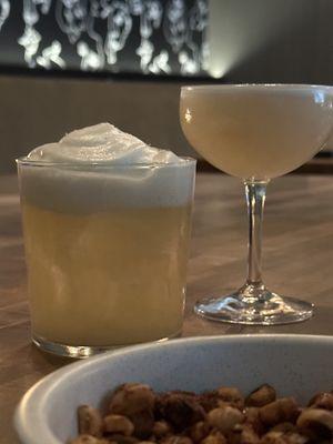 Pisco Sour on the right.