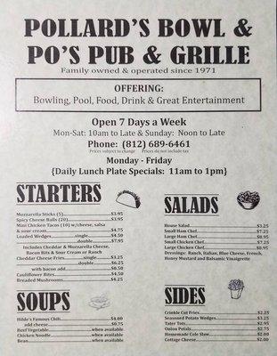 Menu Front