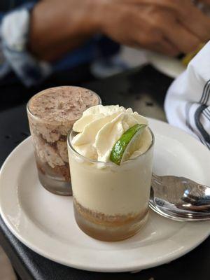 Shot glass dessert: key lime and carrot cake