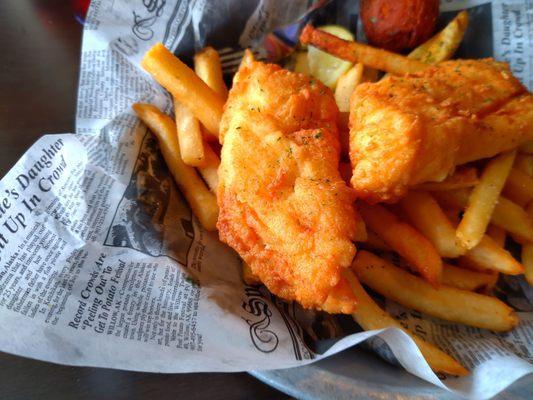 Fried cod basket