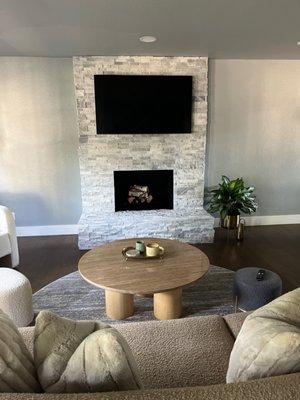 Renovated fireplace