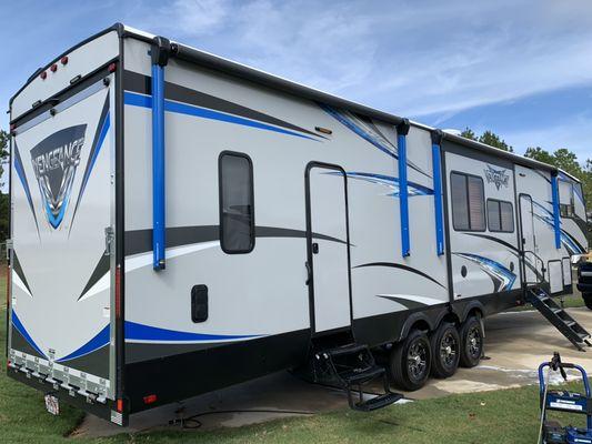 Wash and Wax on a Camper