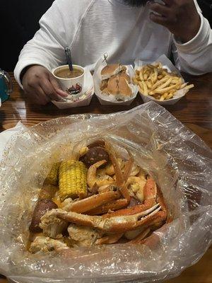 Gumbo Soup Catfish Sliders, Built my own Boil, with boil bay special sauce!  It was Delicious!