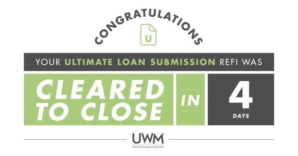 Loan Clear to Close in 4 days!