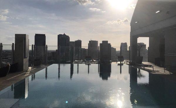 The pool w a view of downtown Tampa, SkyHouse Channelside is under new management, Channelside, Downtown Tampa