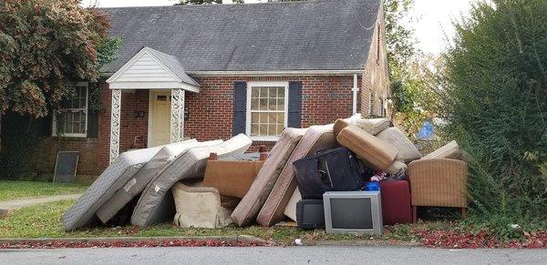 Bennett Realty moved refuse from the county to the city for pick up. They left behind a LOT of rats.