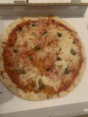 "Mushroom" pizza with almost zero mushrooms