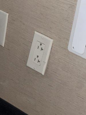 Outlet is sticking out of the wall