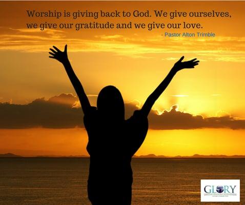 Worship is giving back to #God.
 
 #SundayService