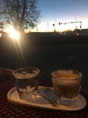 Cortado at dusk